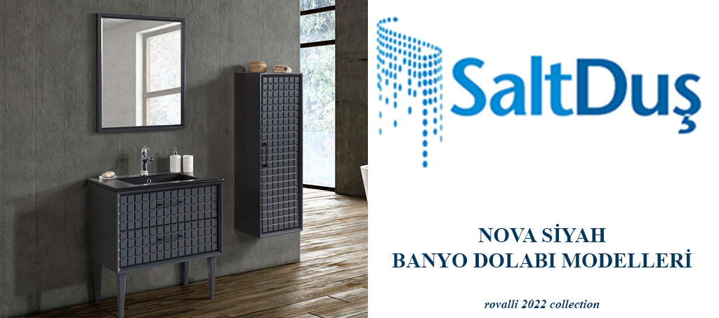 Banyo Dolap Modelleri ve Fiyatları, Nova Siyah