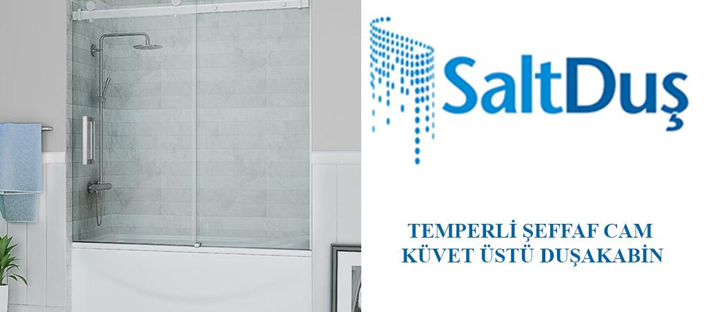 Dikdörtgen Küvet Üstü Şeffaf Cam Duşakabin