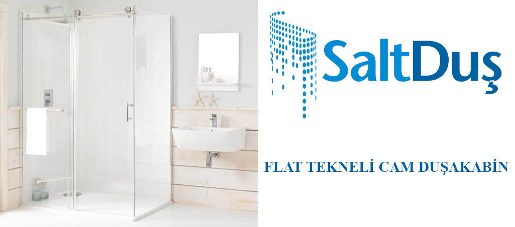 Flat Tekneli Şeffaf Cam Duşakabin