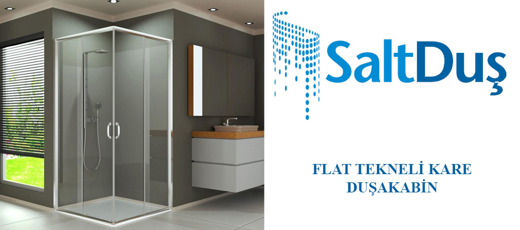 Flat Tekneli Kare Duşakabin