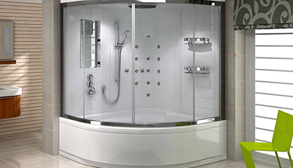 Oval Küvetli Kompakt Sistem Duşakabin