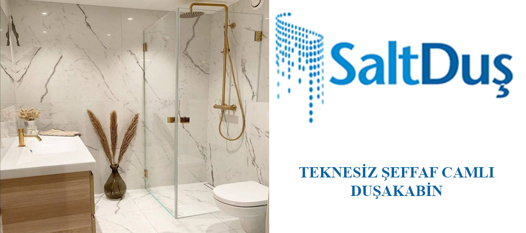 Teknesiz Şeffaf Camlı Duşakabin