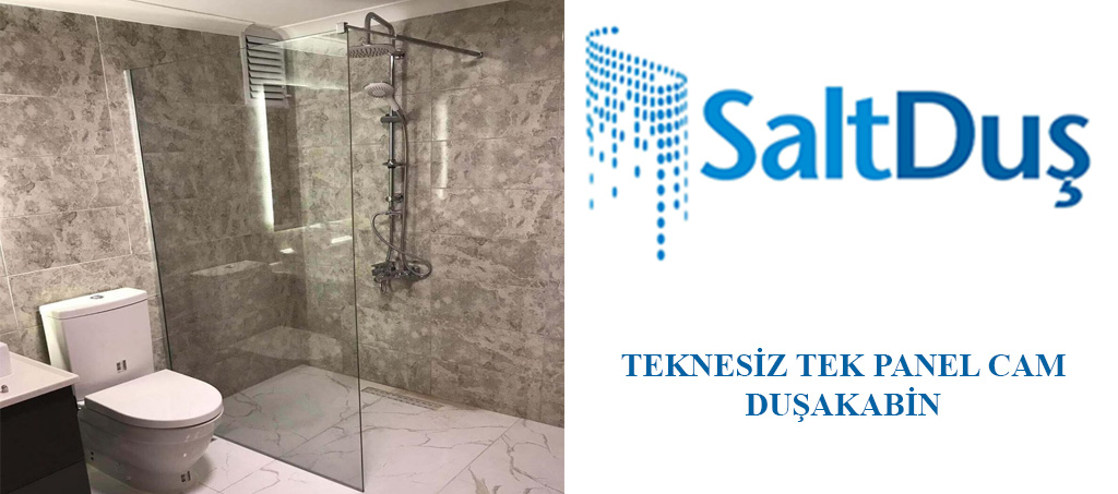 teknesiz tek panel cam duşakabin