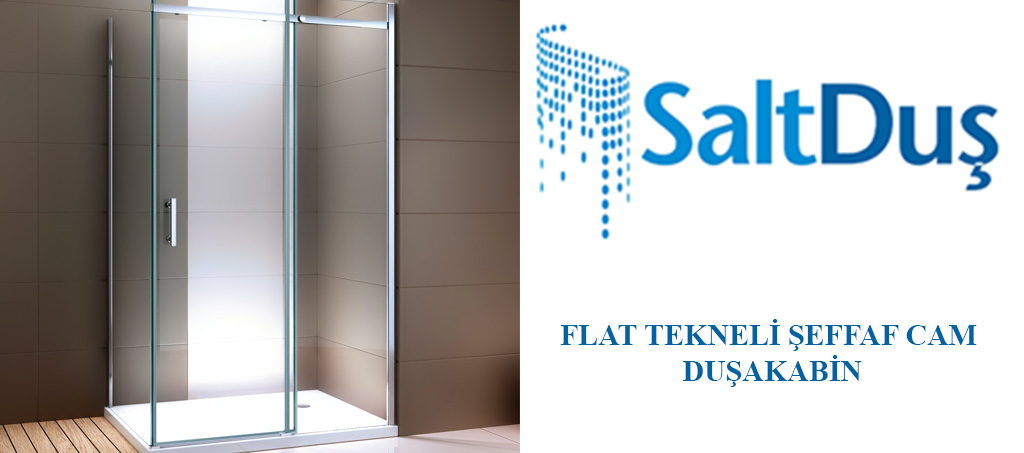 Flat Tekneli Şeffaf Cam Duşakabin